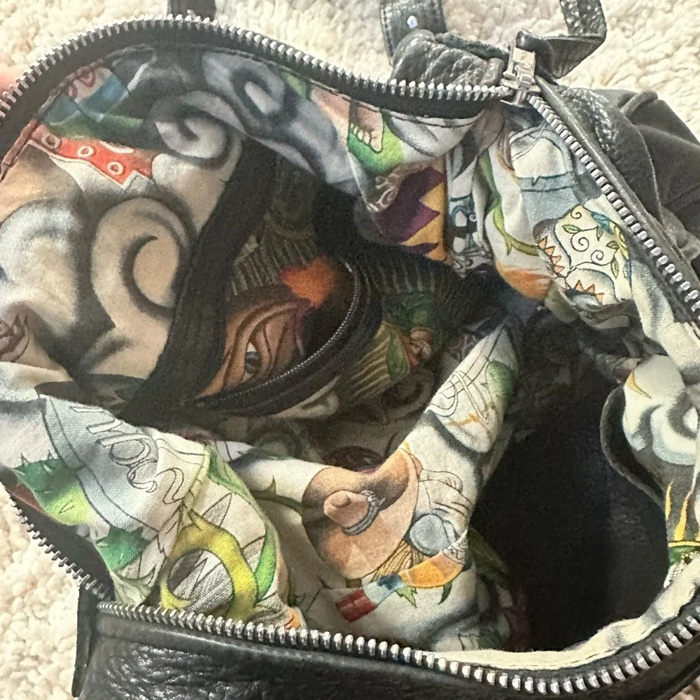 Faux leather black purse women’s tote over the shoulder big wallet hand …